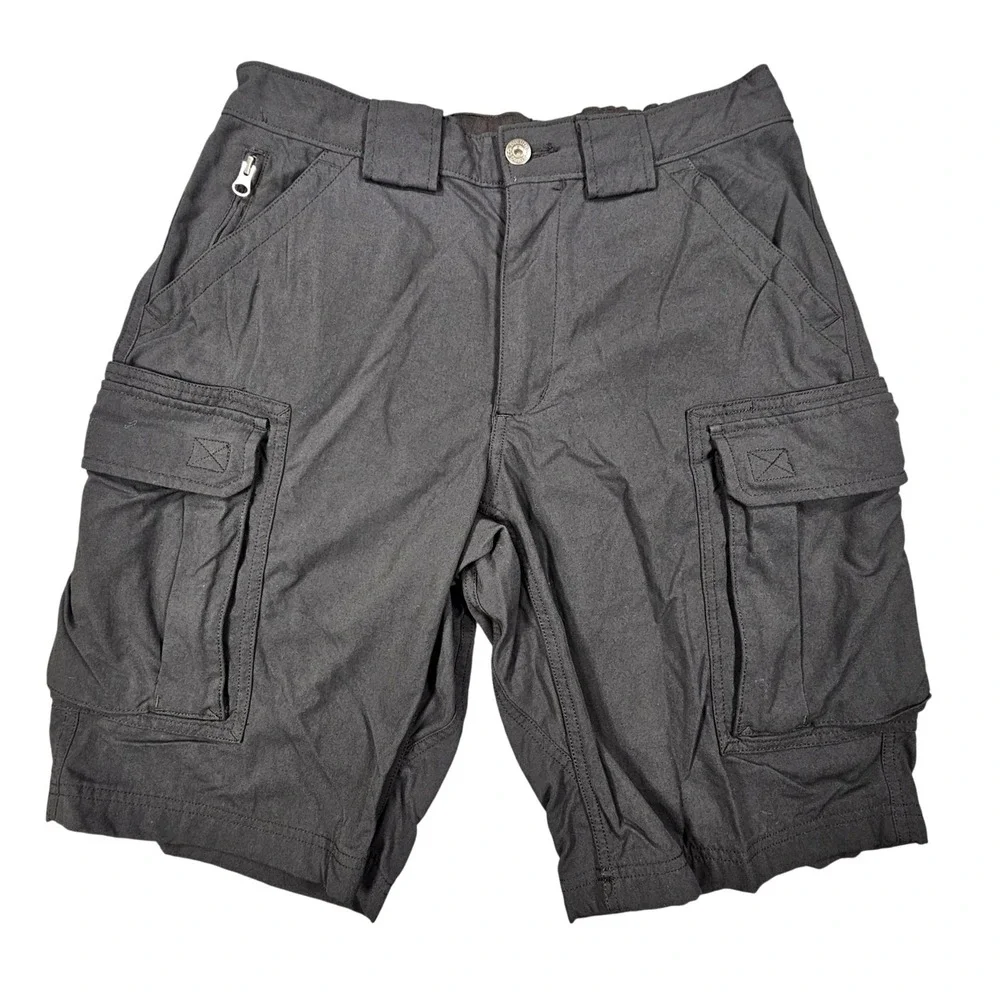 Duluth Trading Co Dry on the Fly Cargo Shorts Men's Medium Black 10